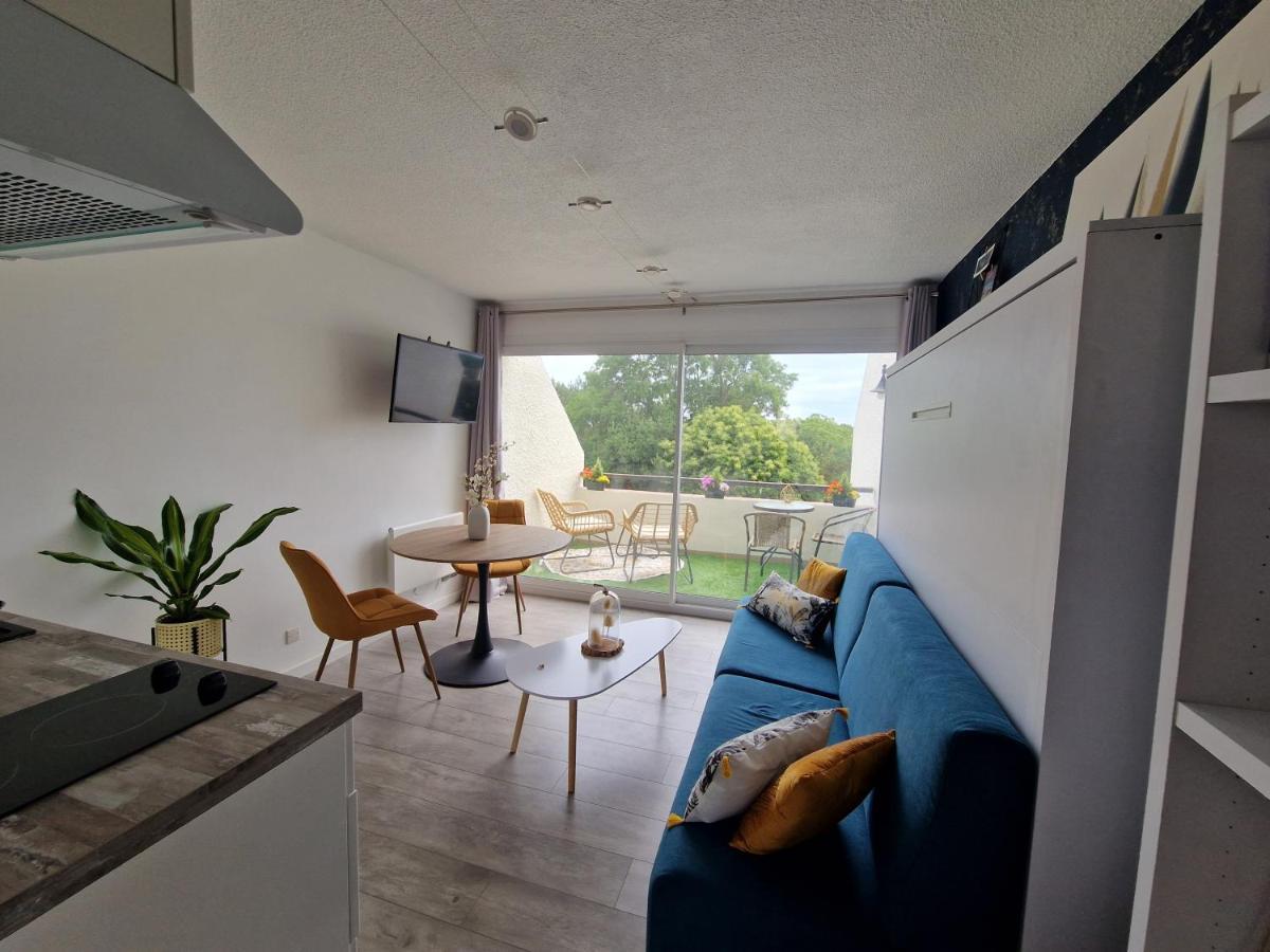 Guidel-Plages Studio Lumineux Balcon Vue Mer & Piscine Dış mekan fotoğraf